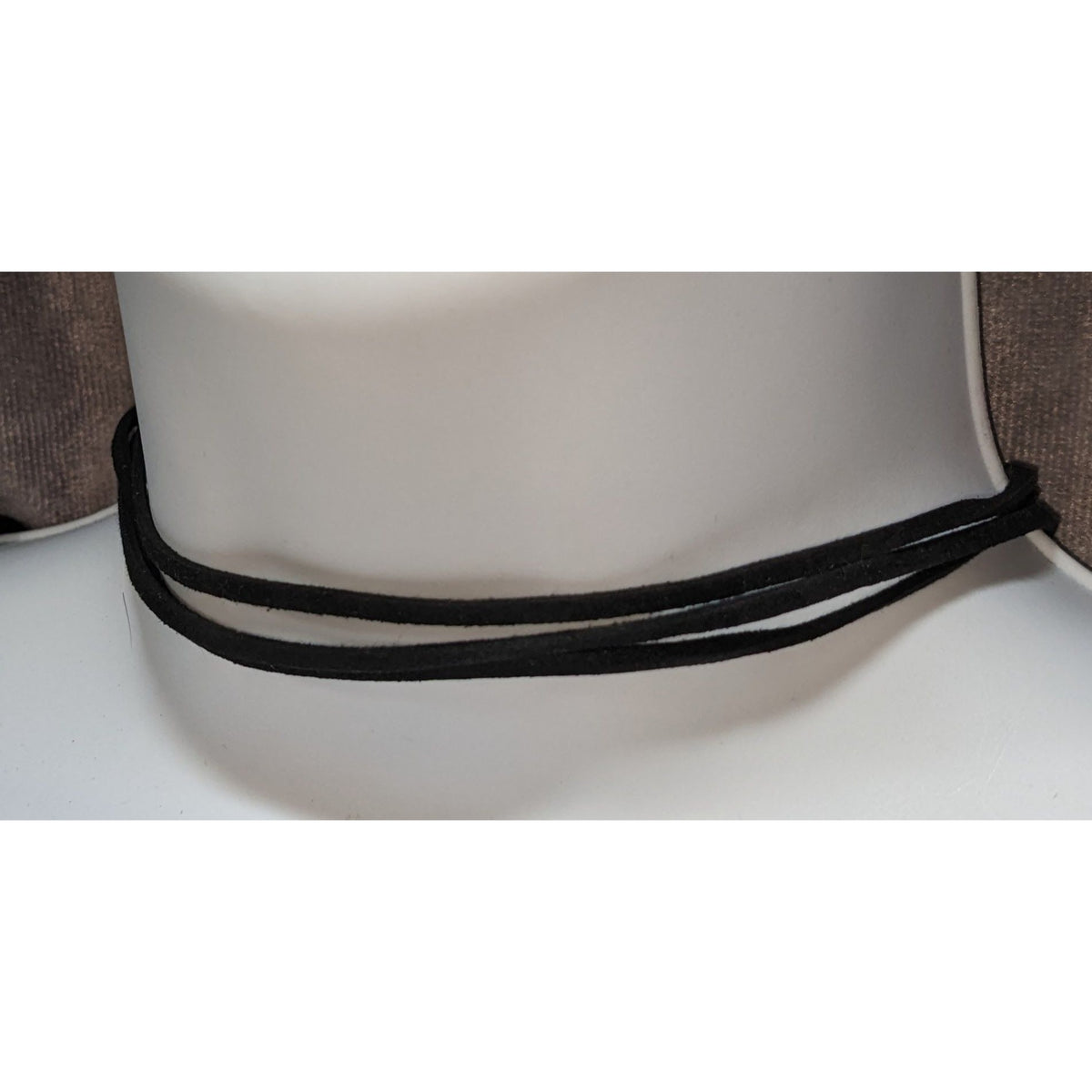 Gothic Minimalist Black Faux Suede Triple Strand Choker Necklace 11 Inch
