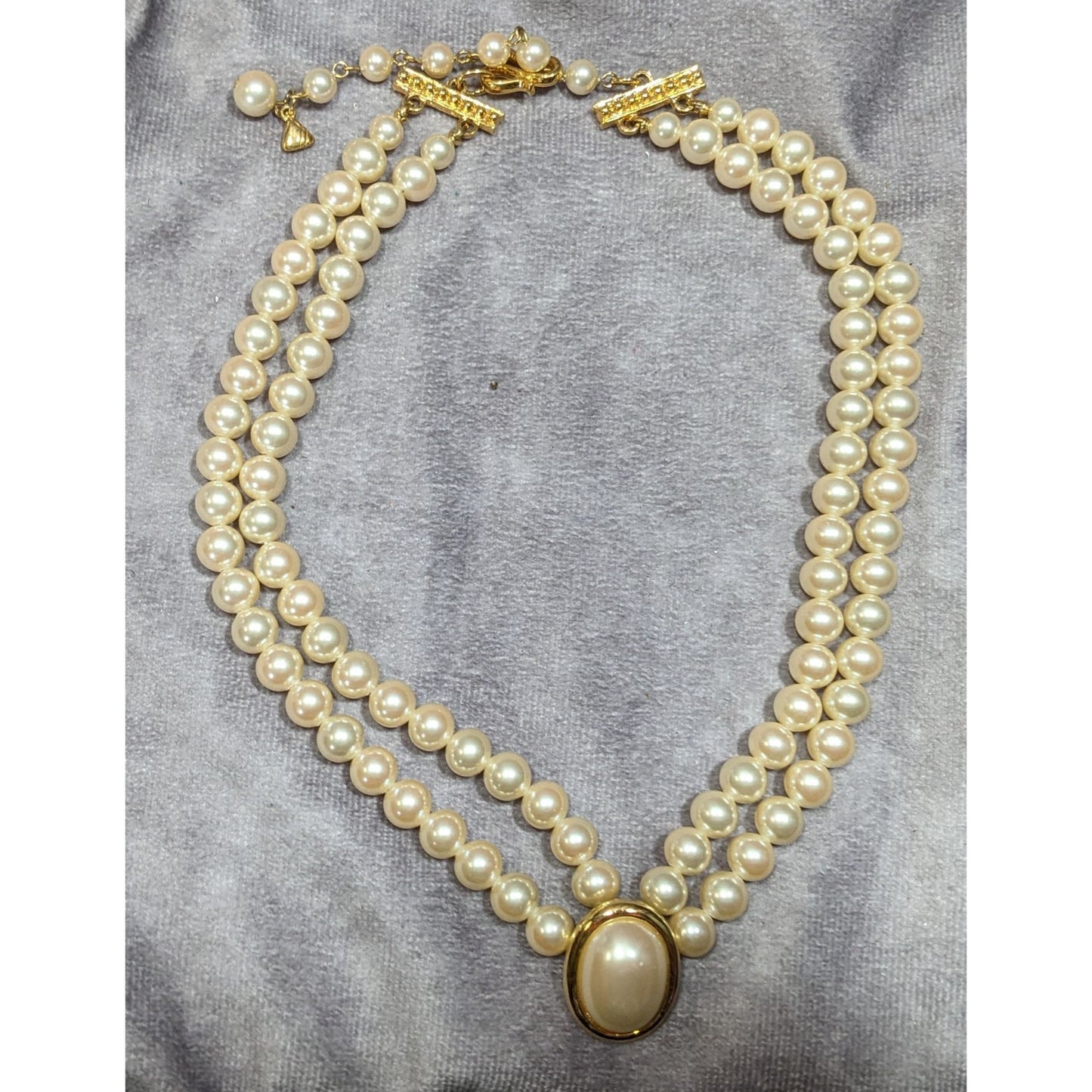 Vintage 80s Liz Claiborne Regency Style Faux Pearl Necklace