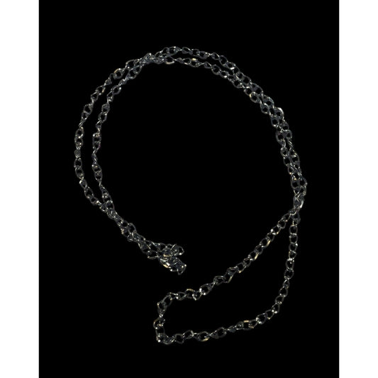 Simple Silver Gunmetal Tone Chain Necklace