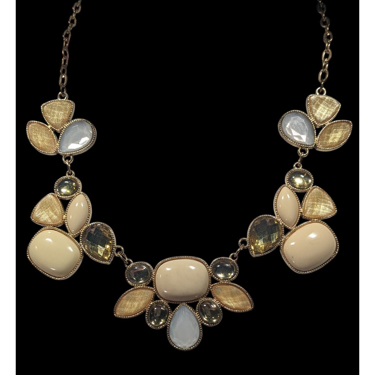 Charming Charlie Yellow Gemmed Statement Necklace