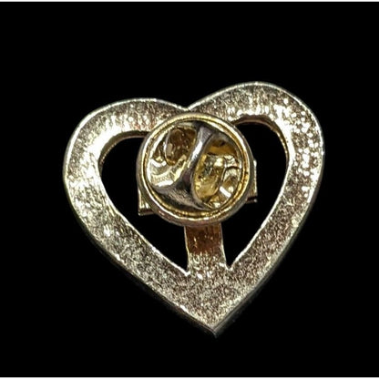 Religious Cross Heart Lapel Pin With Rainbow Rhinestones