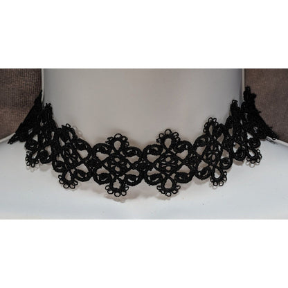 Gothic Vampire Black Lace Choker Necklace Victorian Romantic Lolita 13 Inch