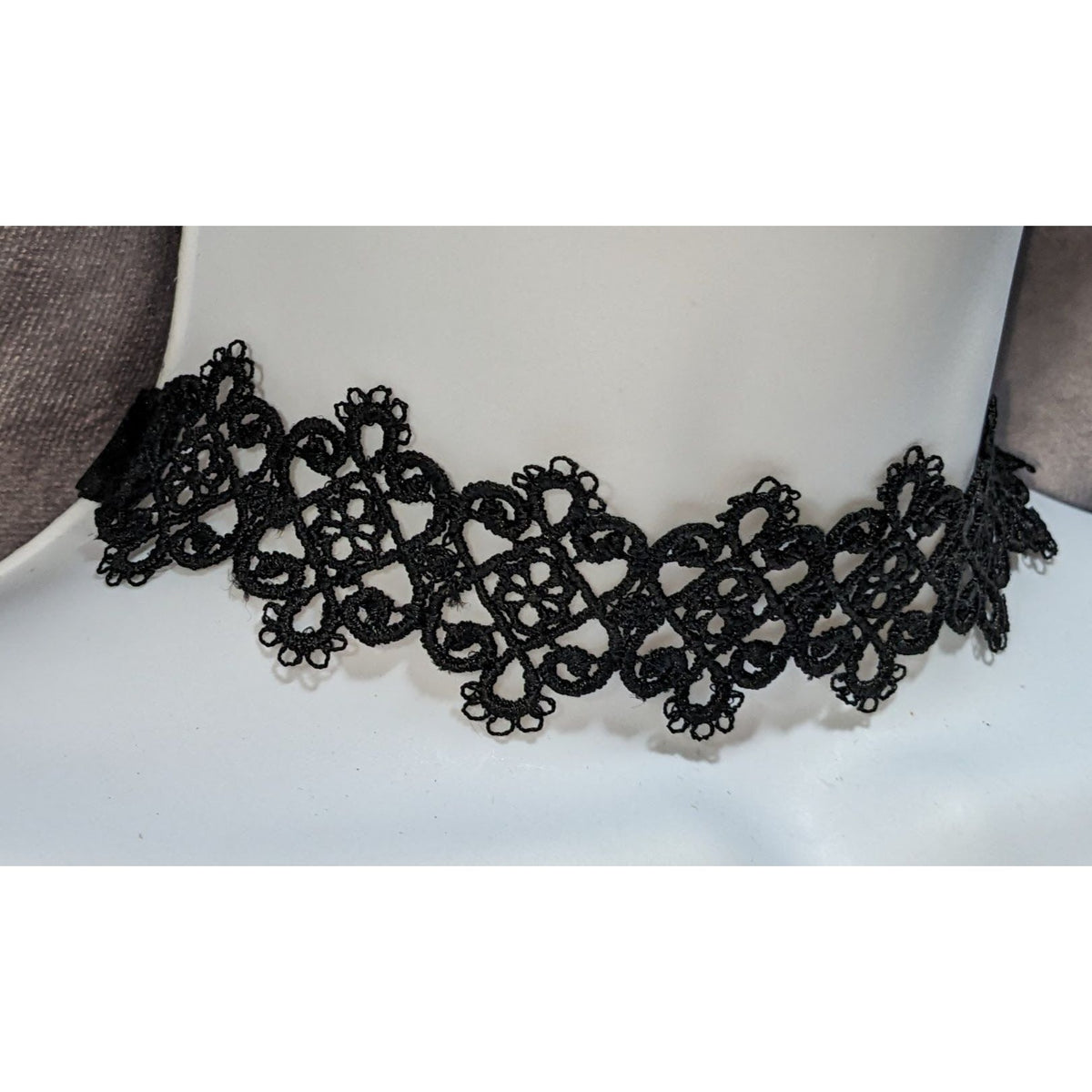 Gothic Vampire Black Lace Choker Necklace Victorian Romantic Lolita 13 Inch