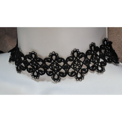 Gothic Vampire Black Lace Choker Necklace Victorian Romantic Lolita 13 Inch