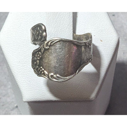 Vintage Sarah Coventry Silver Tone Spoon Wrap Ring Size 6 3/4