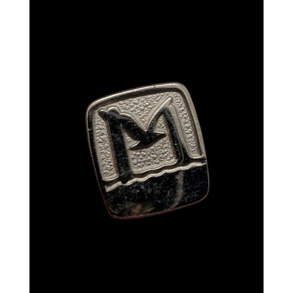 The Mooring Terryberry Silver Tone Lapel Pin Square Design