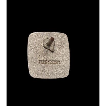The Mooring Terryberry Silver Tone Lapel Pin Square Design