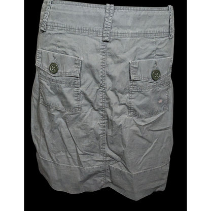 G-1 Grey Utility Skirt With Pockets And Drawstring