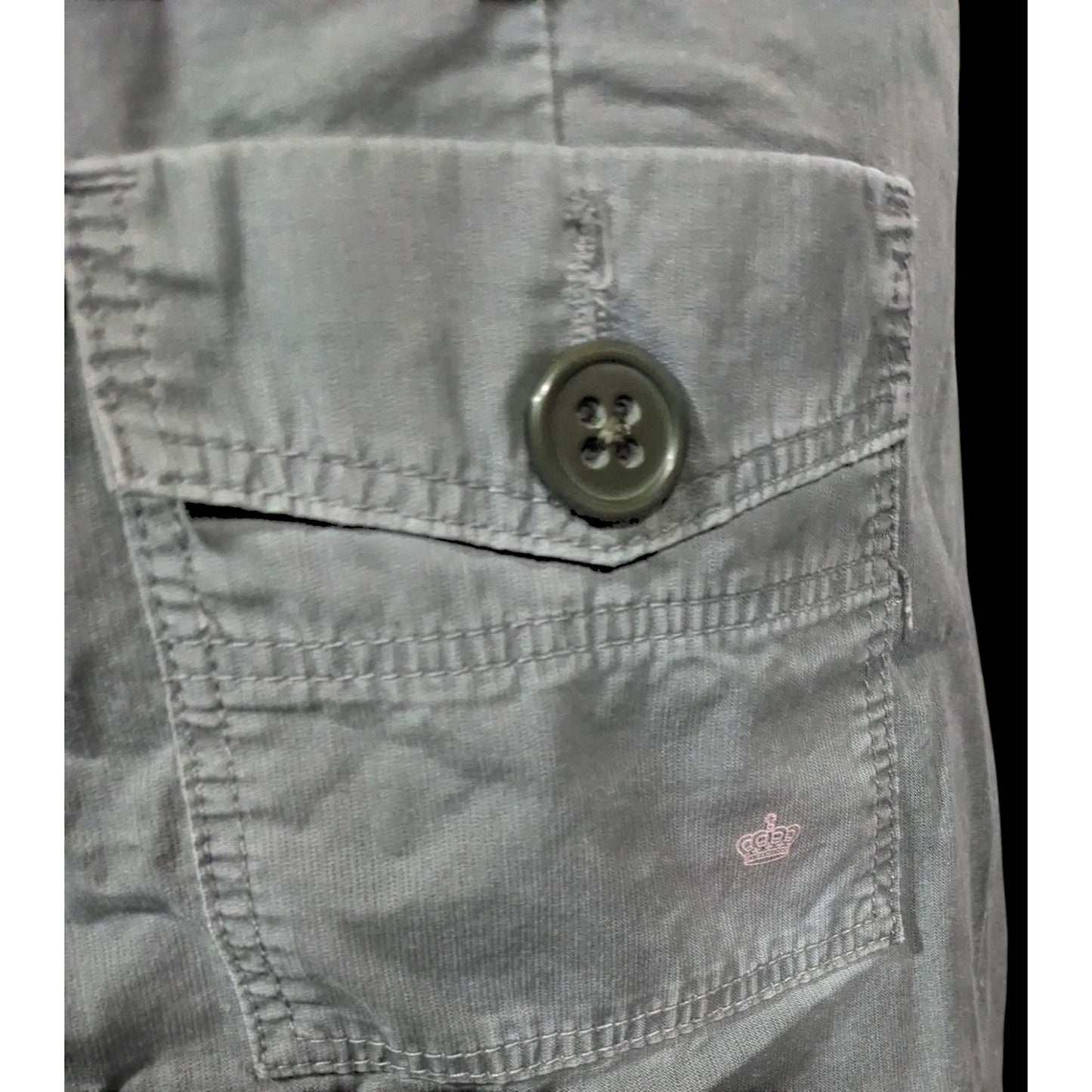 G-1 Grey Utility Skirt With Pockets And Drawstring