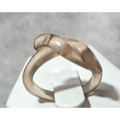 Translucent Tan Knotted Fashion Ring Size 6 1/2