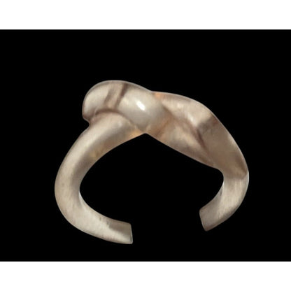 Translucent Tan Knotted Fashion Ring Size 6 1/2