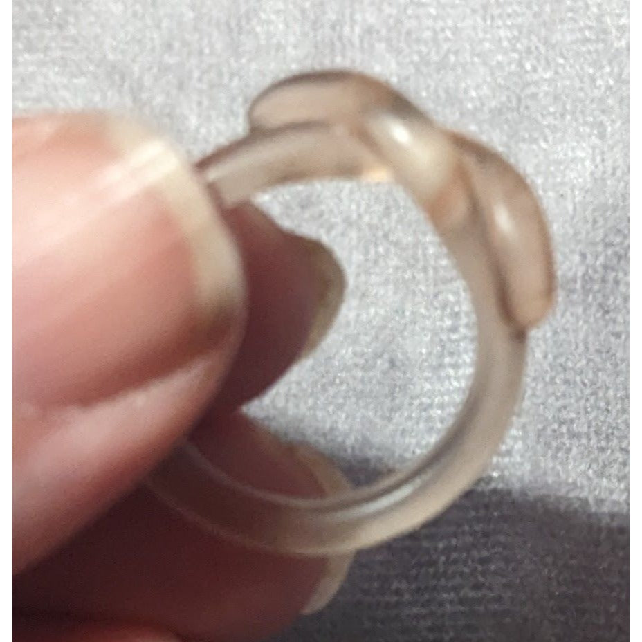 Translucent Tan Knotted Fashion Ring Size 6 1/2