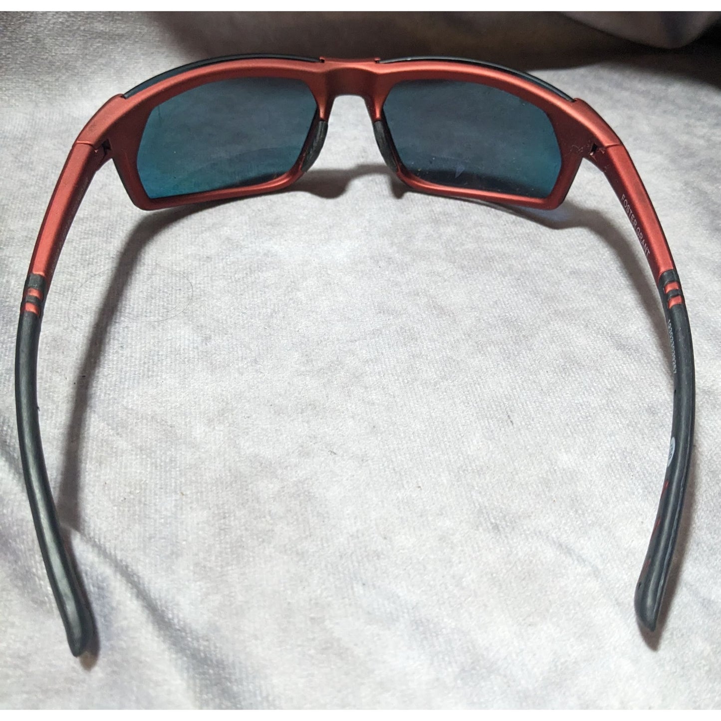 Foster Grant Metallic Red Mirror Wrap Sunglasses