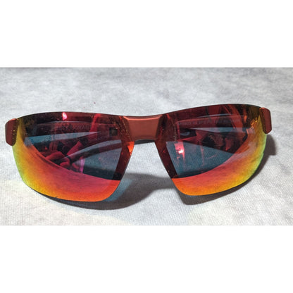 Foster Grant Metallic Red Mirror Wrap Sunglasses