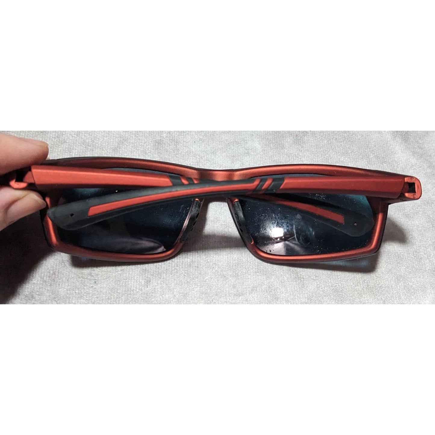 Foster Grant Metallic Red Mirror Wrap Sunglasses