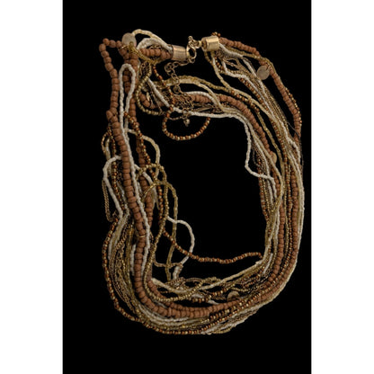 Vintage Bohemian Multi-Strand Beaded Necklace