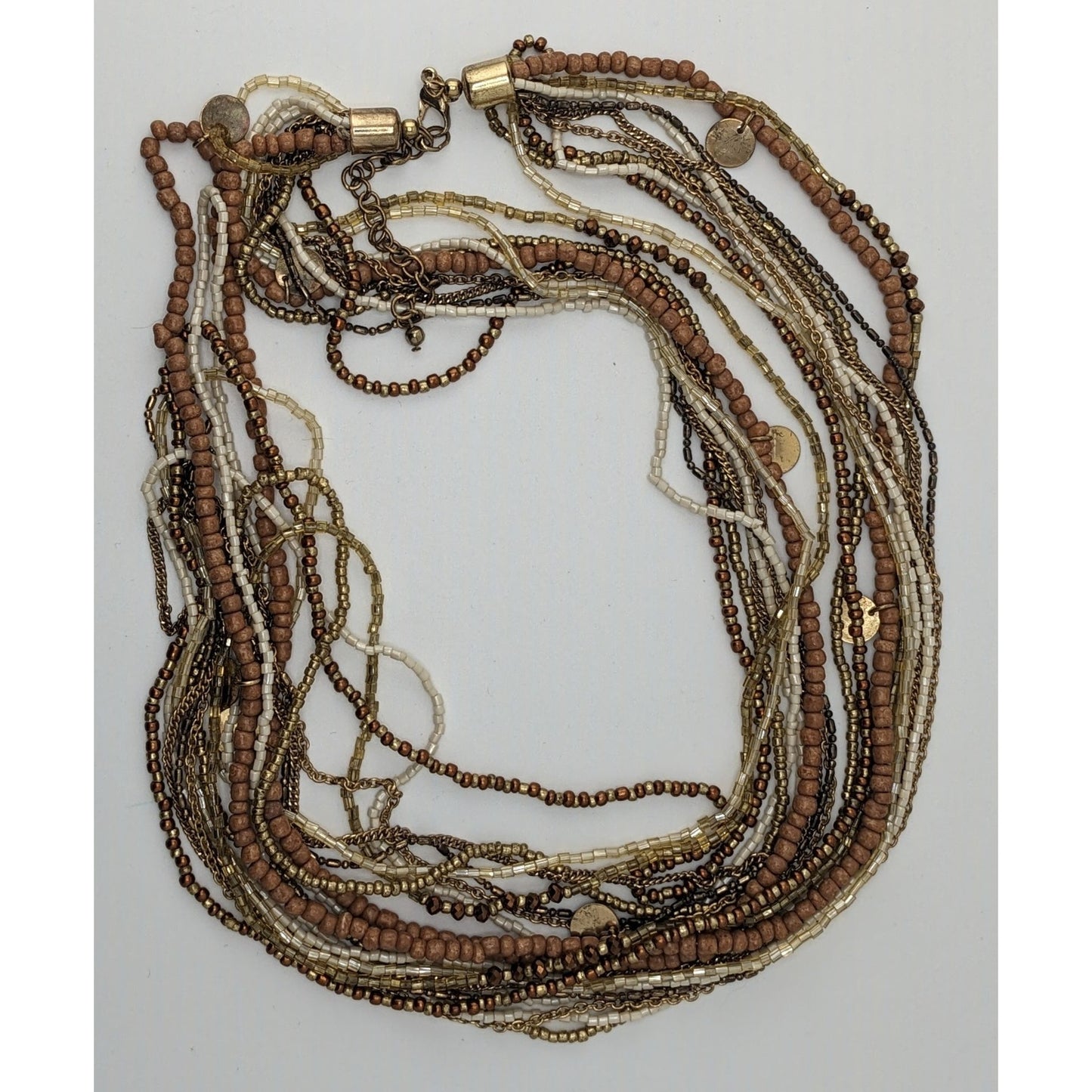Vintage Bohemian Multi-Strand Beaded Necklace
