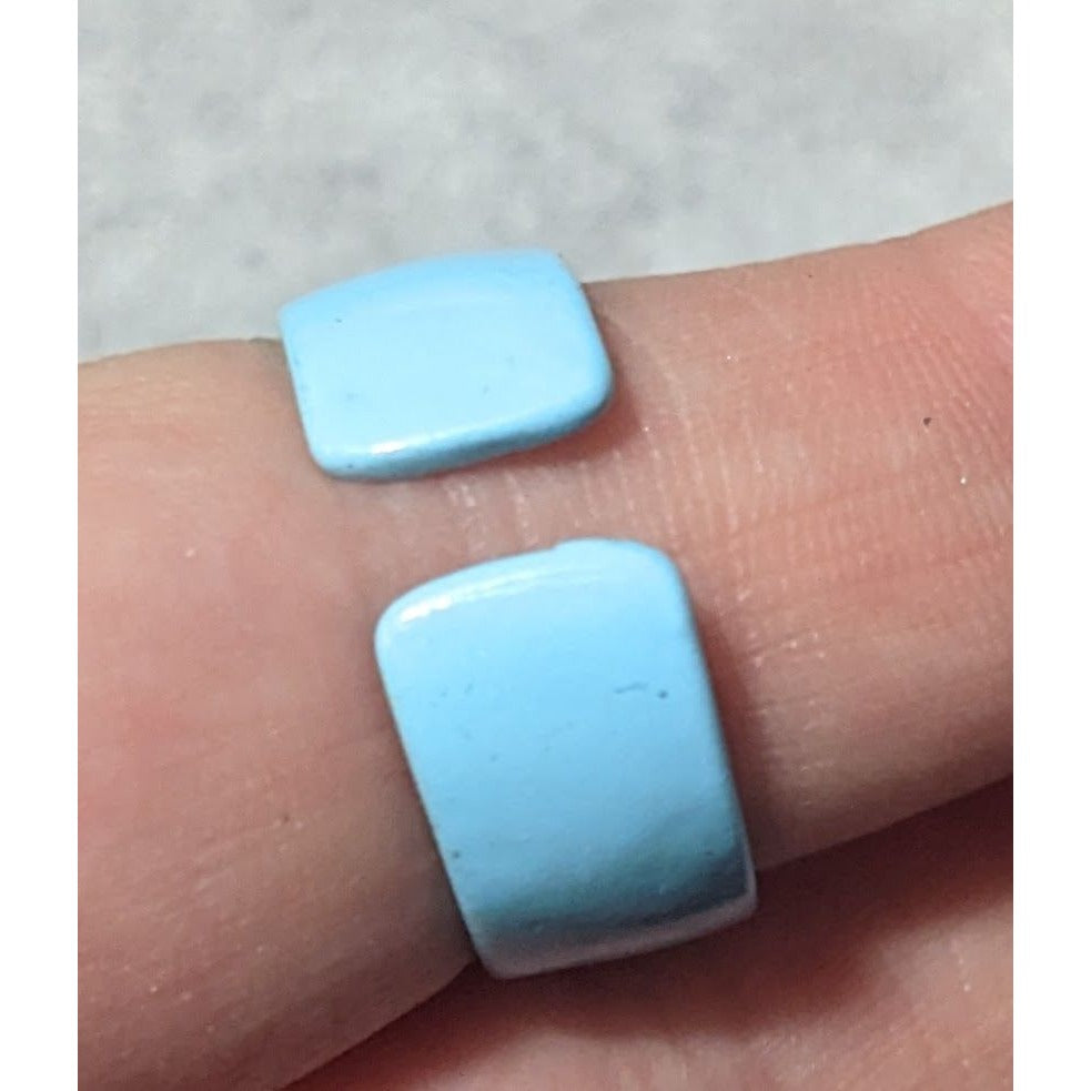 Abstract Blue Metal Enamel Finished Fashion Ring Size 8