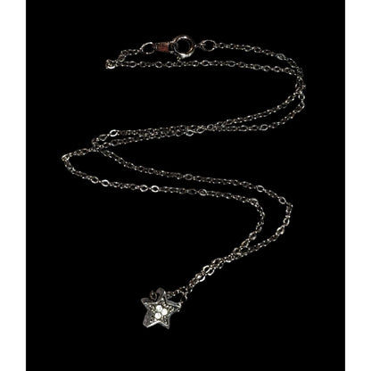 Minimalist Whimsical Rhinestone Star Necklace