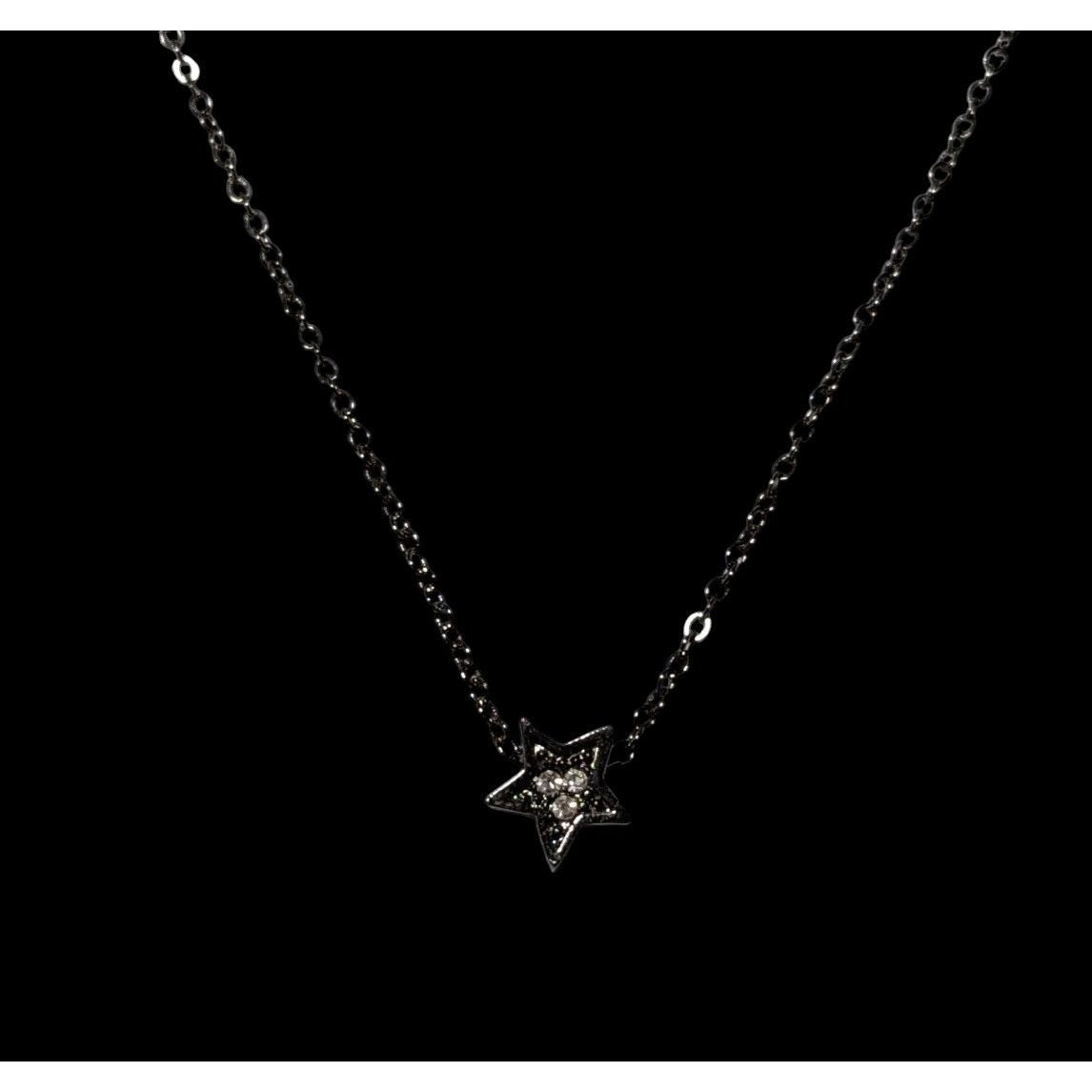 Minimalist Whimsical Rhinestone Star Necklace