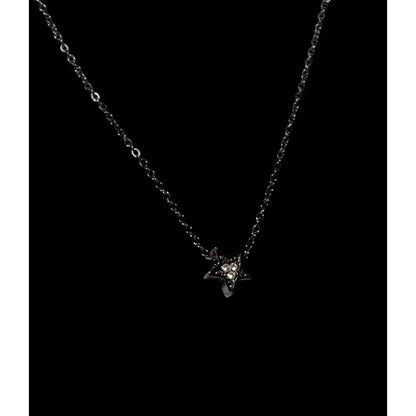 Minimalist Whimsical Rhinestone Star Necklace