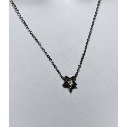 Minimalist Whimsical Rhinestone Star Necklace