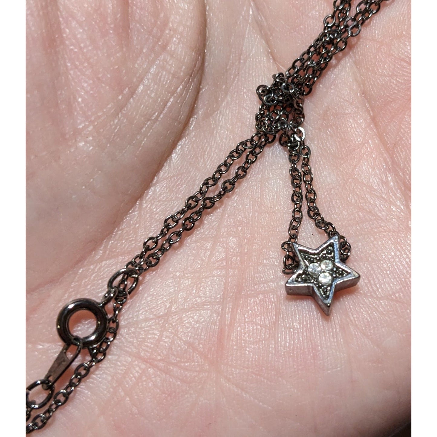 Minimalist Whimsical Rhinestone Star Necklace