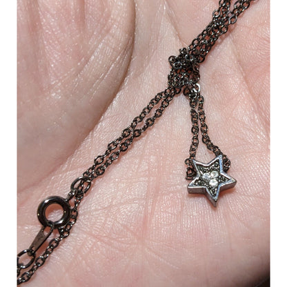 Minimalist Whimsical Rhinestone Star Necklace