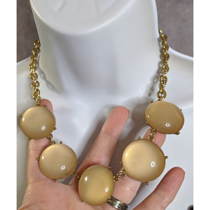 Y2k Cream Bubble Statement Necklace