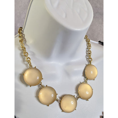 Y2k Cream Bubble Statement Necklace