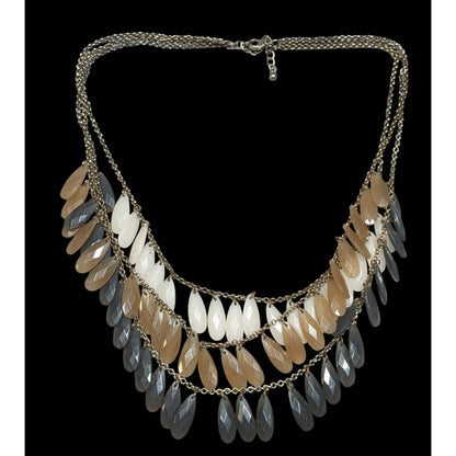 Earth Tone Nostalgic Multilayer Fringe Necklace