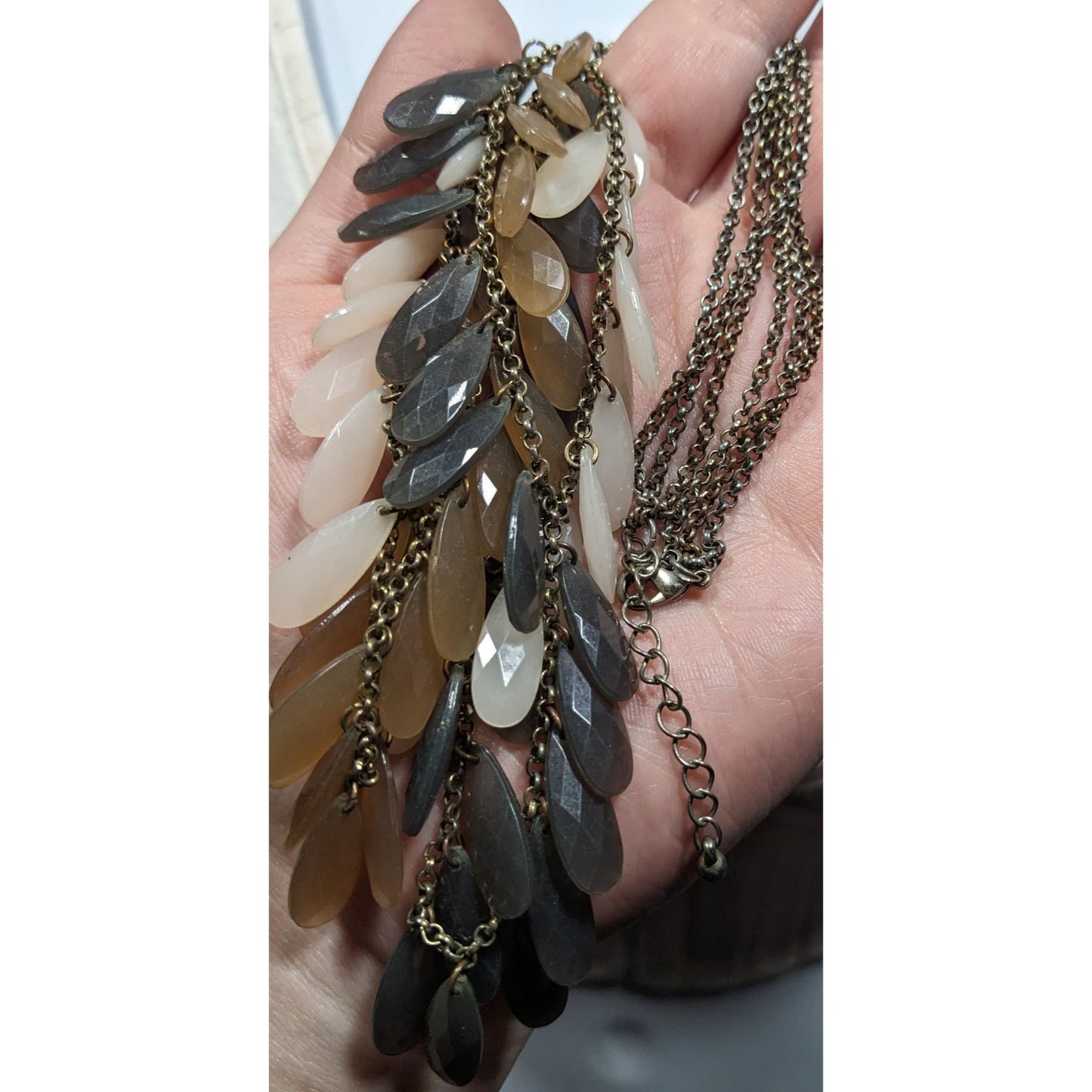 Earth Tone Nostalgic Multilayer Fringe Necklace