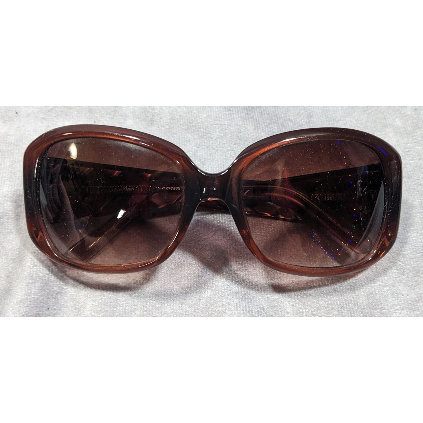 Retro Preppy Calvin Klein CK7749S Brown Sunglasses With Case Made In Italy