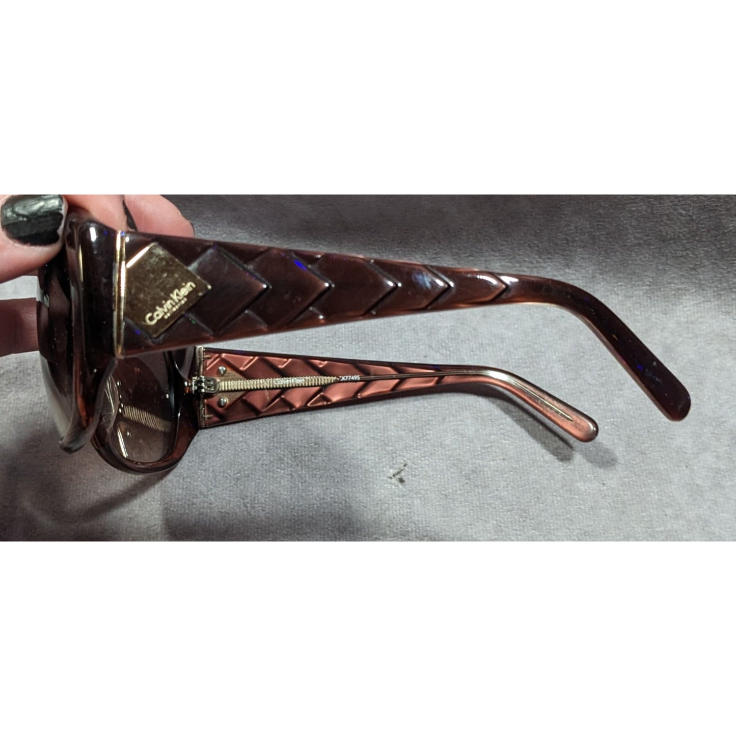 Retro Preppy Calvin Klein CK7749S Brown Sunglasses With Case Made In Italy