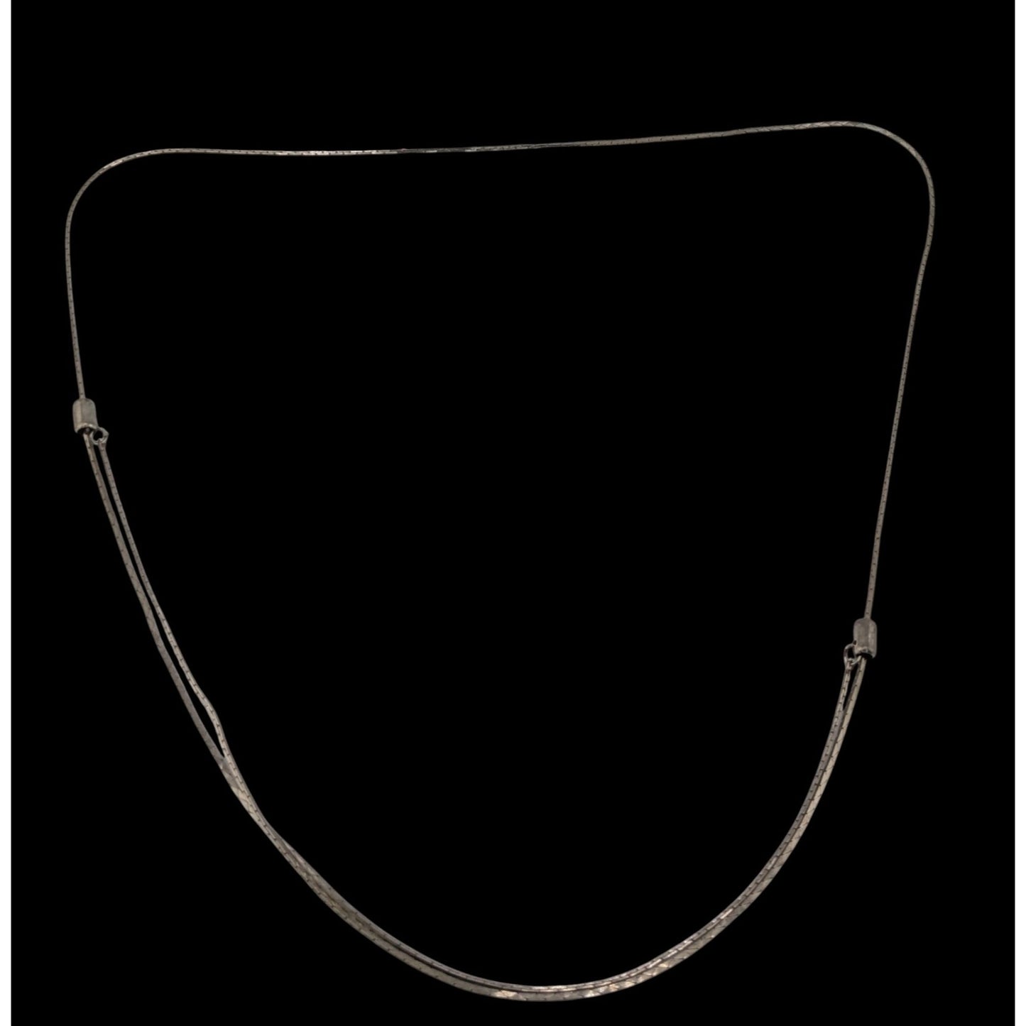 Vintage Adjustable 20" Silver-Tone Chain Necklace