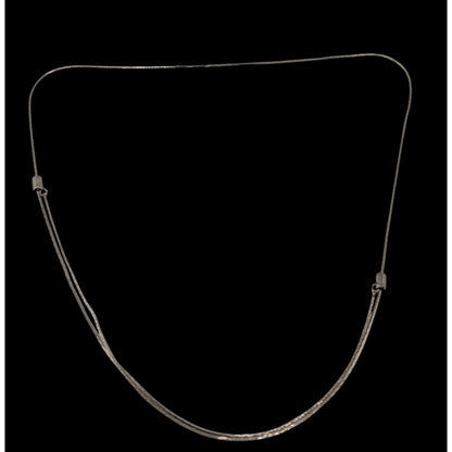 Vintage Adjustable 20" Silver-Tone Chain Necklace
