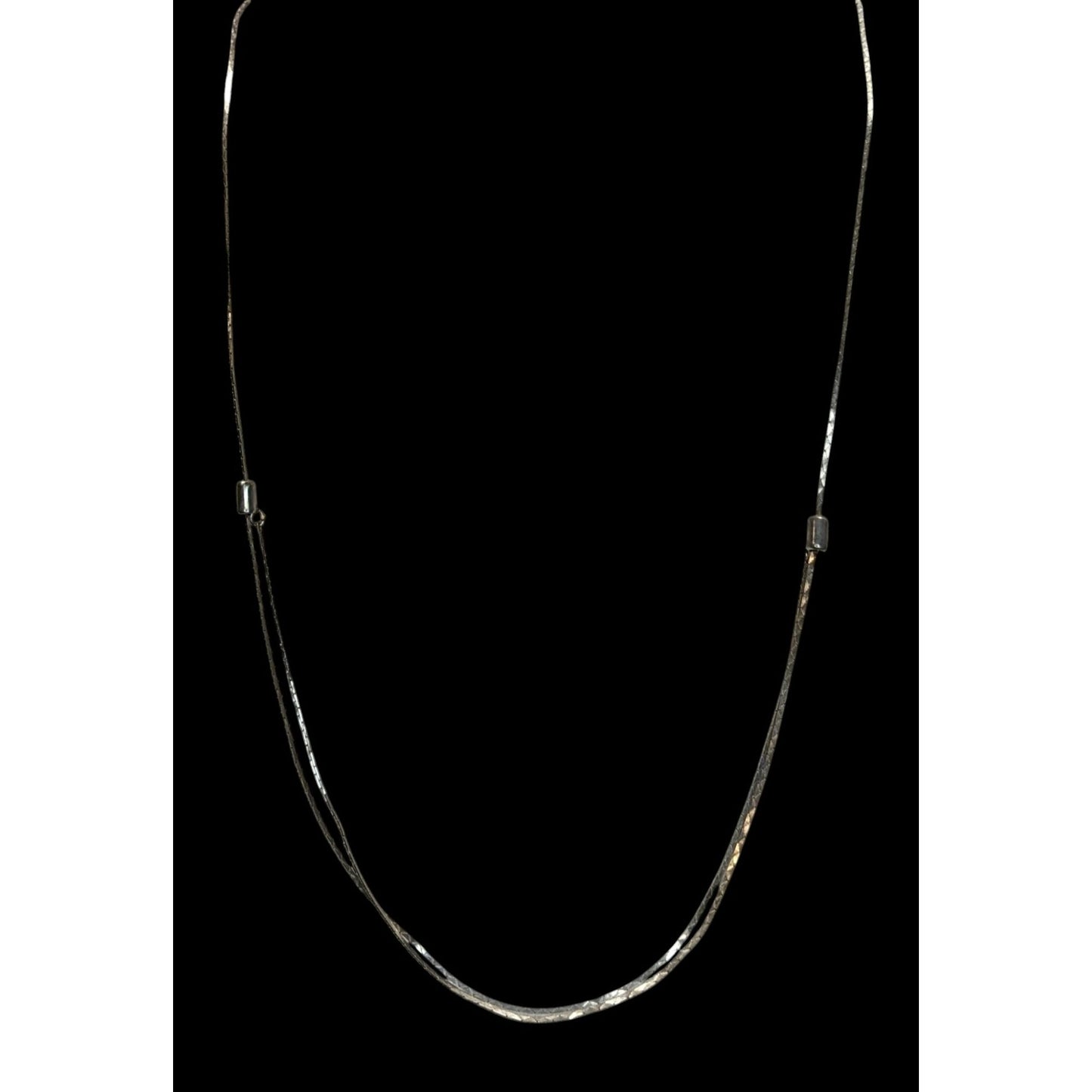 Vintage Adjustable 20" Silver-Tone Chain Necklace