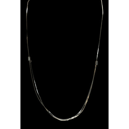 Vintage Adjustable 20" Silver-Tone Chain Necklace