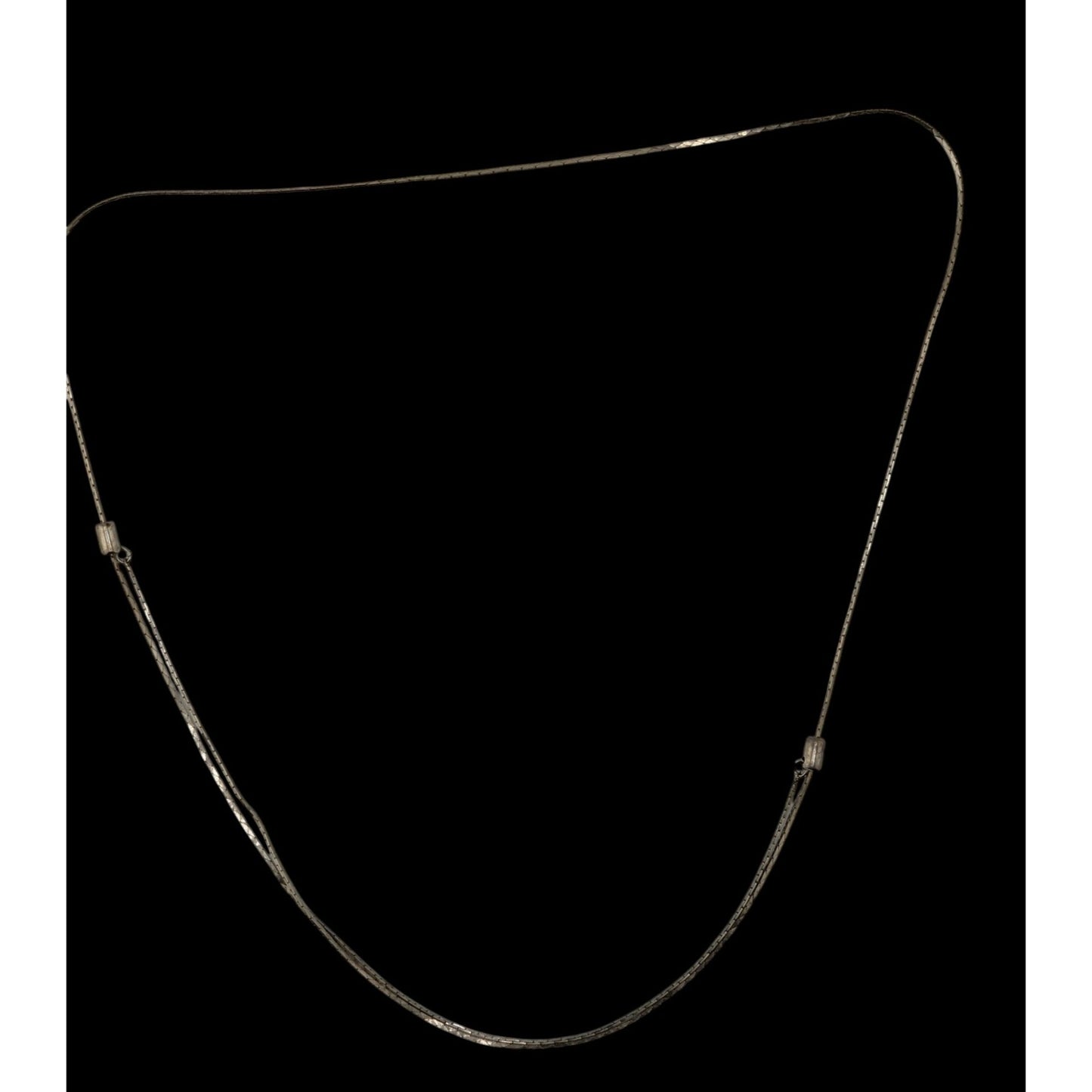 Vintage Adjustable 20" Silver-Tone Chain Necklace
