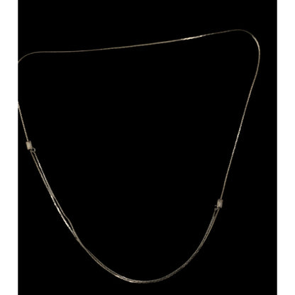 Vintage Adjustable 20" Silver-Tone Chain Necklace