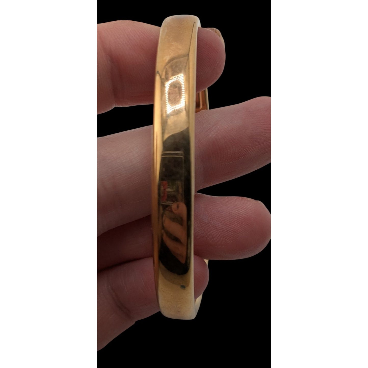 Fossil Gold Tone Cuff Bracelet Stainless Steel Minimalist Preppy Jewelry