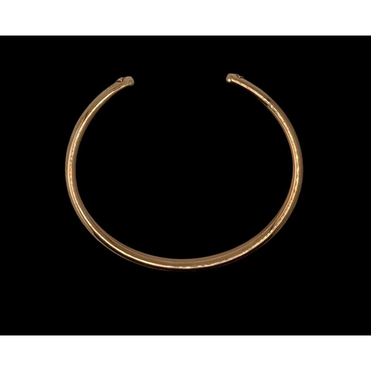 Fossil Gold Tone Cuff Bracelet Stainless Steel Minimalist Preppy Jewelry