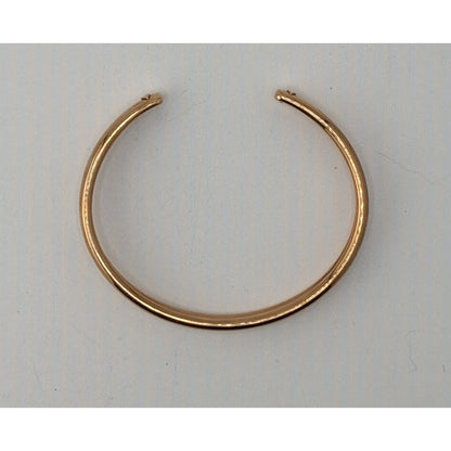 Fossil Gold Tone Cuff Bracelet Stainless Steel Minimalist Preppy Jewelry