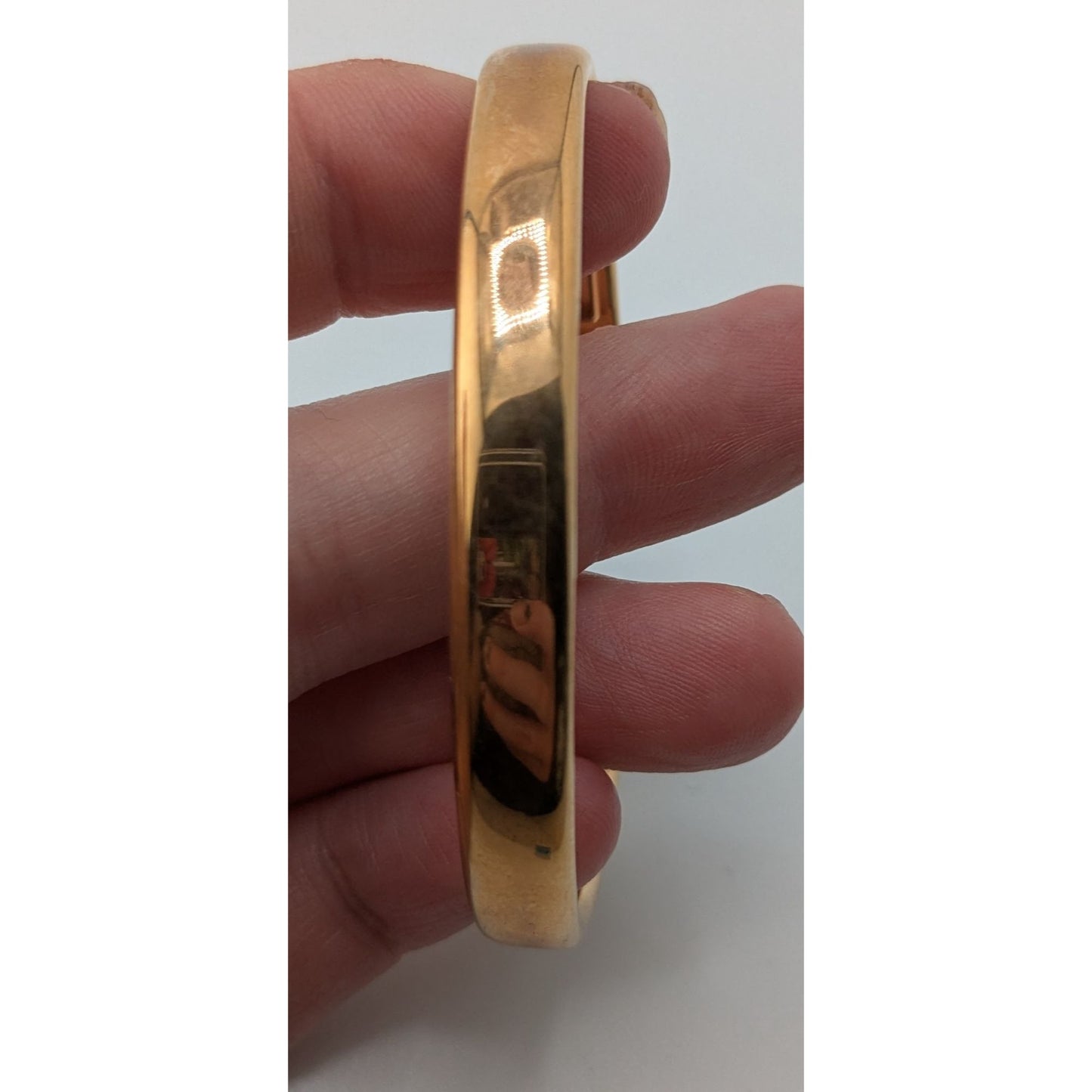 Fossil Gold Tone Cuff Bracelet Stainless Steel Minimalist Preppy Jewelry