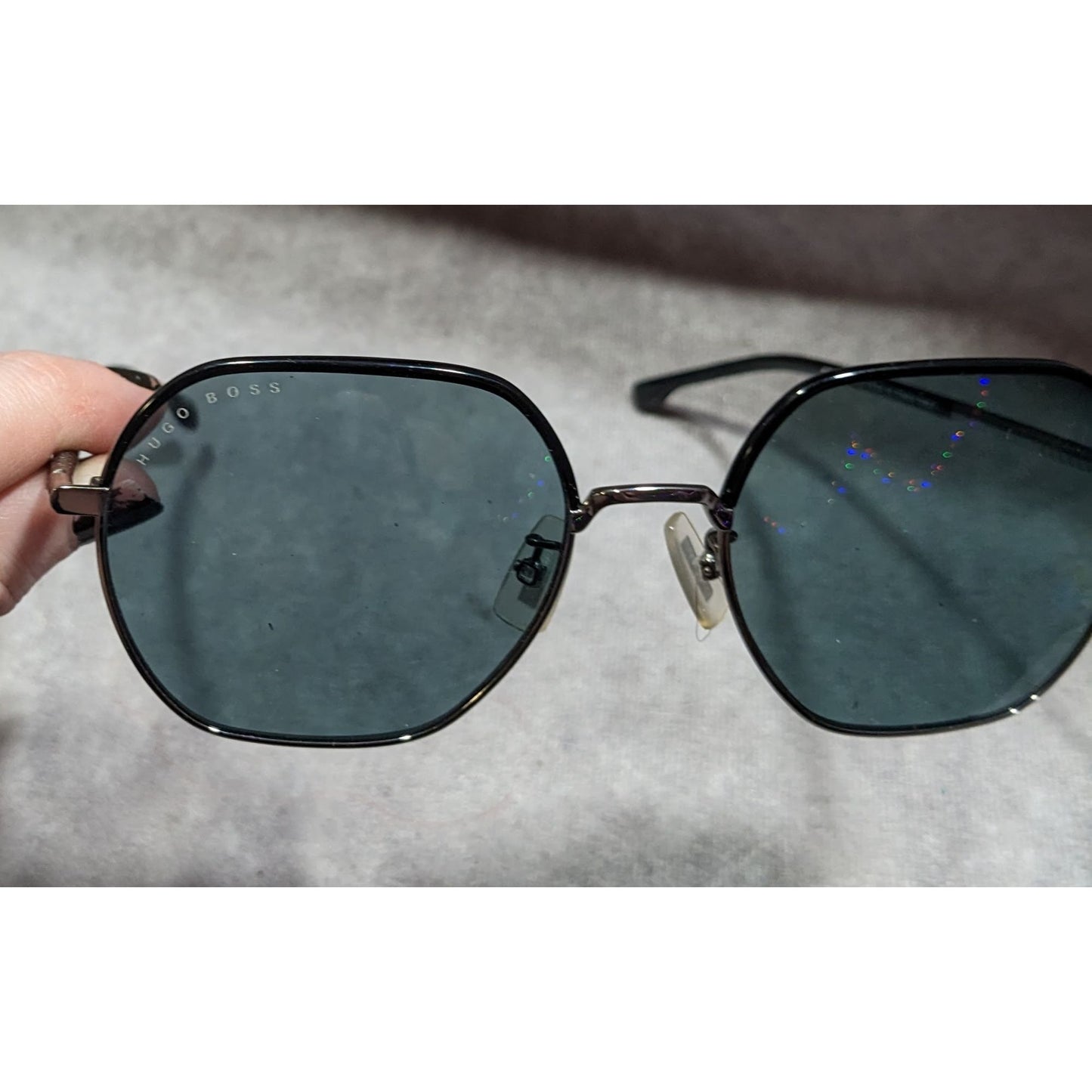 Hugo Boss 1107/F/S KJ1QT Titanium Temple Sunglasses