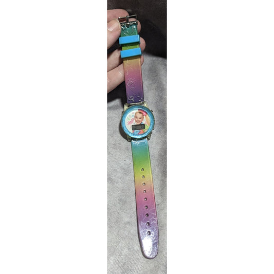 Y2K Kidcore Rainbow JoJo Siwa Digital Watch Music Bow Novelty