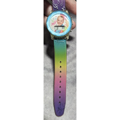 Y2K Kidcore Rainbow JoJo Siwa Digital Watch Music Bow Novelty