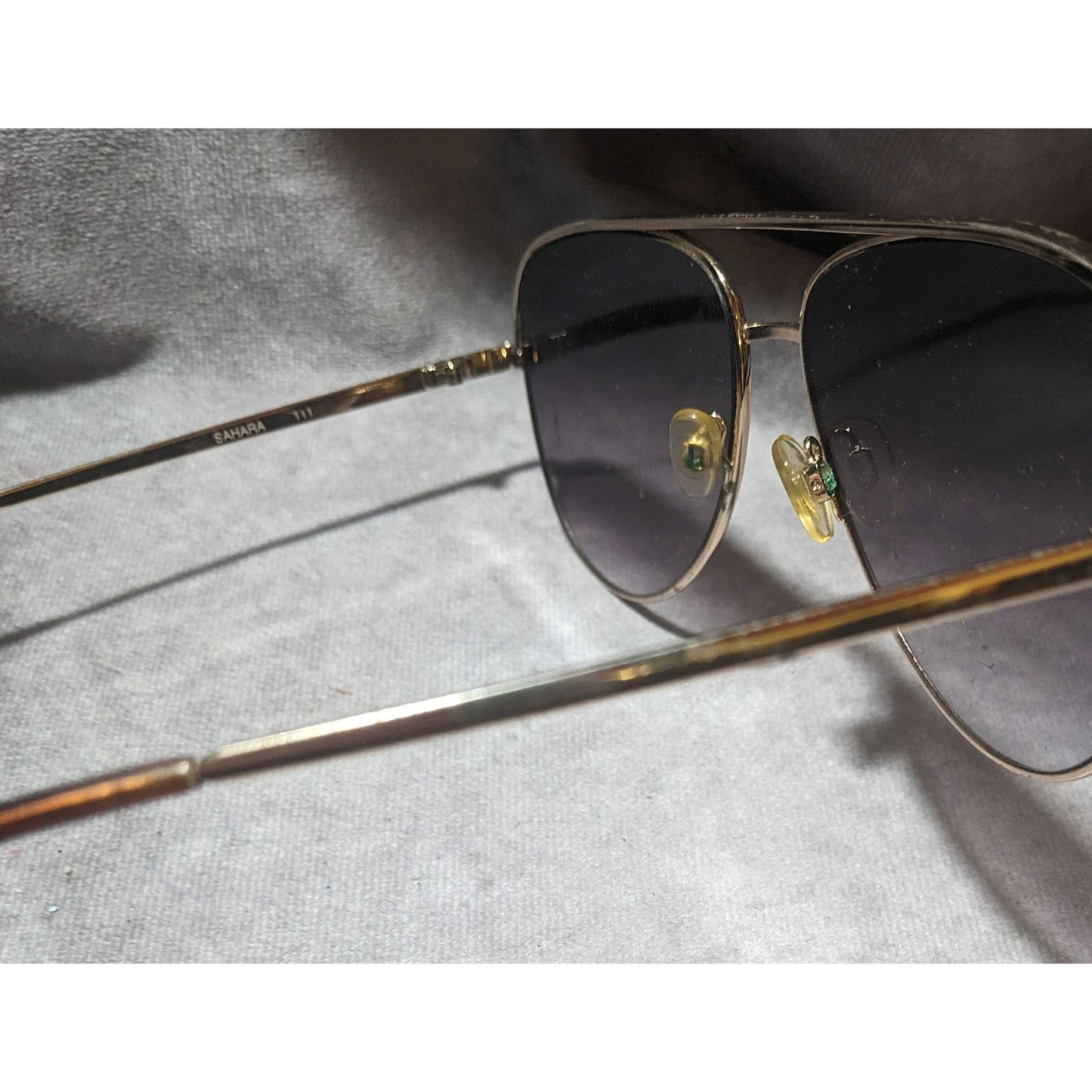 Quay x Desi Sahara Gold Aviator Sunglasses