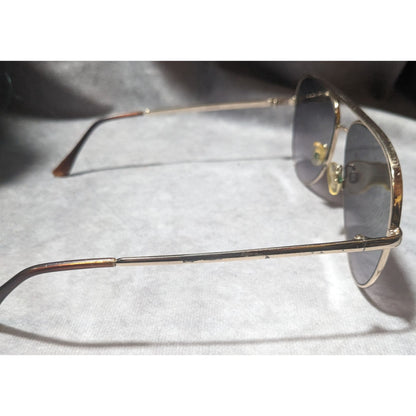 Quay x Desi Sahara Gold Aviator Sunglasses