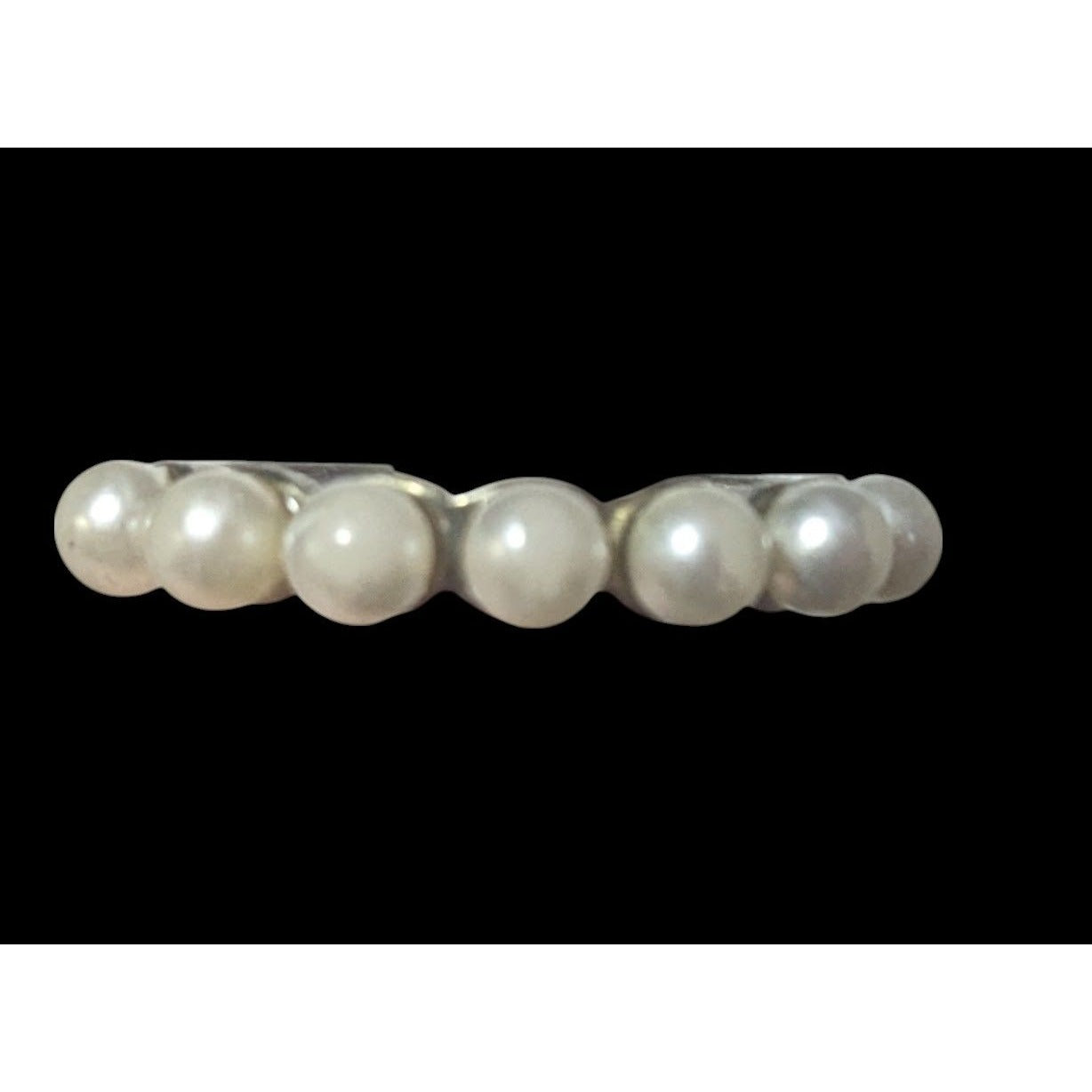 Vintage Coquette Glam Single Row Faux Pearl Ring Size 6